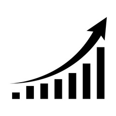 business graph and arrow