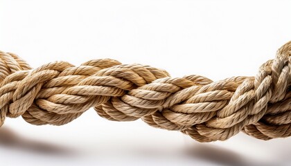 Obraz premium Long curved rope isolated on white