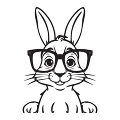 Little Rabbit Cartoon illustration Design, Bunny Vector, Bunny Illustration Art, Easter Bunny Art Cute Bunny ornament