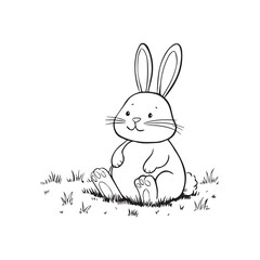Little Rabbit Cartoon illustration Design, Bunny Vector, Bunny Illustration Art, Easter Bunny Art Cute Bunny ornament
