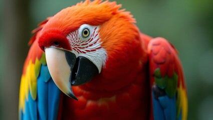 Obraz premium Close-up of a Vibrant Macaw