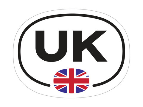 British Vehicle Identification Sticker (UK) &ndash; Iconic Emblem Representing Registration for Vehicles from United Kingdom