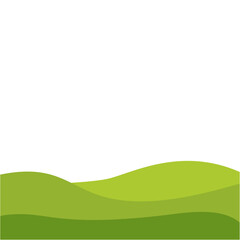 Obraz premium Green Rolling Hills Landscape Vector Illustration