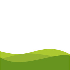 Green Rolling Hills Landscape Vector Illustration