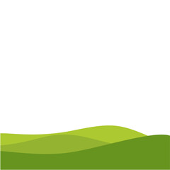 Green Rolling Hills Landscape Vector Illustration