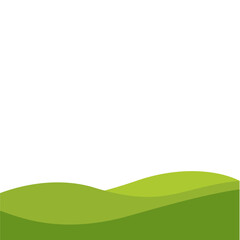 Obraz premium Green Rolling Hills Landscape Vector Illustration