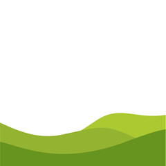 Green Rolling Hills Landscape Vector Illustration