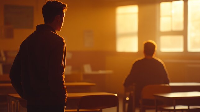 Teacher instructing students in classroom. Featuring education and teaching methods