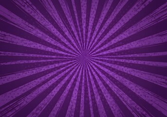 Obraz premium Purple Radiating Burst: A Vintage Comic Book Style Background