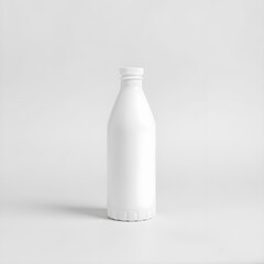 Empty transparent water bottle mockup with light and shadow