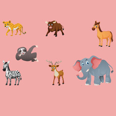 Wild animals collection