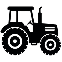 Tractor Silhouette Vector Sleek & Minimalist Design for Agricultural Graphics
