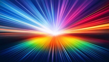 Obraz premium Rainbow Burst Rays Background