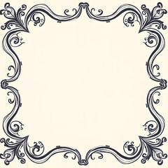 vintage frame with floral ornament