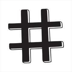 Fototapeta premium Trending Hashtag Symbol Vector for Content Discovery and Digital Engagement Designs