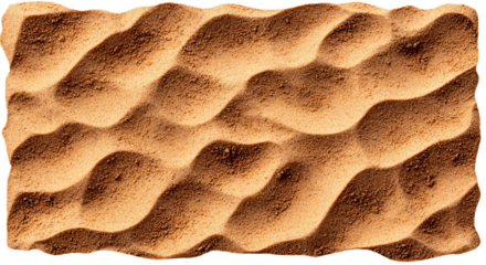 PNG of Textured sandy surface with gentle waves, showcasing earthy tones and a warm, natural feel.