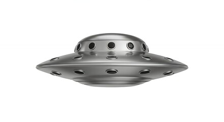 Grey flying saucer illustration