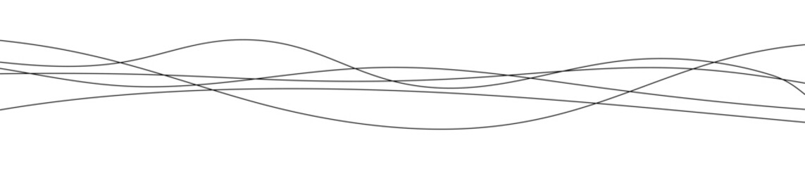 Thin curved wavy lines