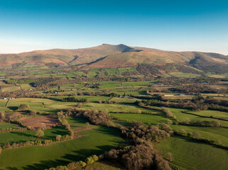 The fields under Penyfan mountain in the Brecon Beacons National Park now known as Bannau Brycheiniog