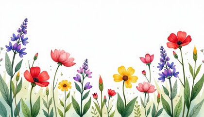 Fototapeta premium Spring Garden: Colorful Floral Delight