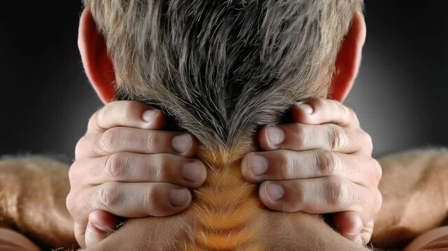 Neck affliction: backbone trauma, bone inflammation, ligament injury, nerve pinch, tissue degeneration, motion limit, spine curvature, pain syndrome, cervical soreness, structural issue.
