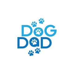 dog dad logo design with geometry