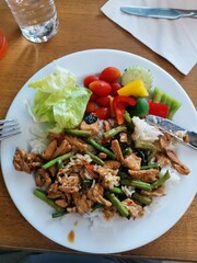 Delicious Stir-Fried Chicken with Rice and Vegetables