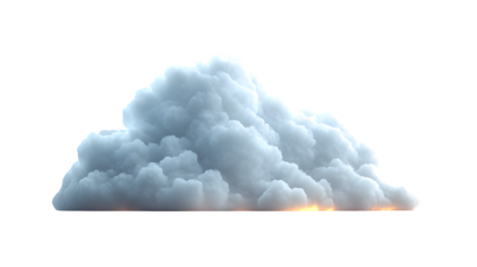 Cloud shape soft outline minimal isolated on white background