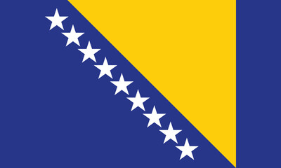 Flag of Bosnia and Herzegovina – Iconic National Symbol of Strength and Independence - Premium Vectorial Stock Image