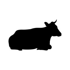 Cow Silhouette Vector, Cow Icon, Cow Shape, Cow Design