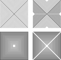 Minimalist Abstract Geometric Background with Hypnotic Line Illusion