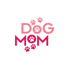 dog mom logo design with geometry