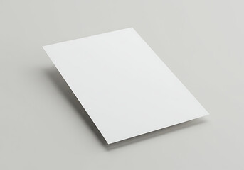 Blank white paper mockup template for flyer poster or invitation card