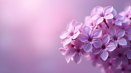 Close-up of lovely purple lilac blooms on a background. Lilac blossoms in spring