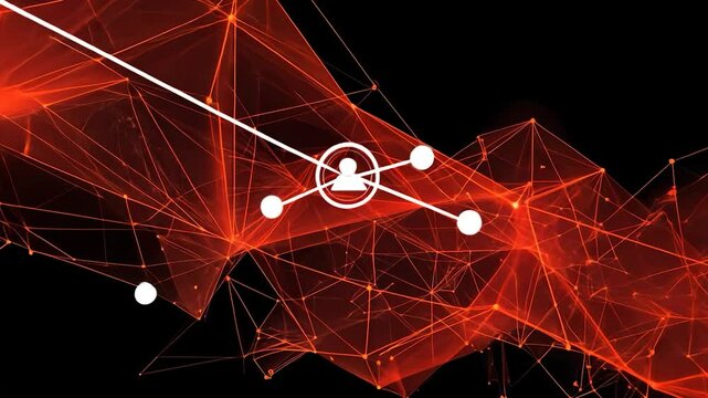 Abstract Network Connection of Person