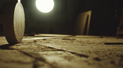 Carpenter measuring and cutting wood for a custom project. Featuring woodwork and precise measurement