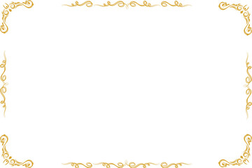 Simple and floral horizontal frame and border	