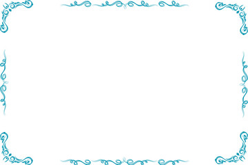 Simple and floral horizontal frame and border	