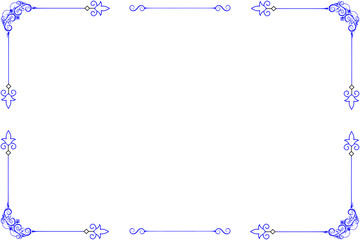 Simple and floral horizontal frame and border	