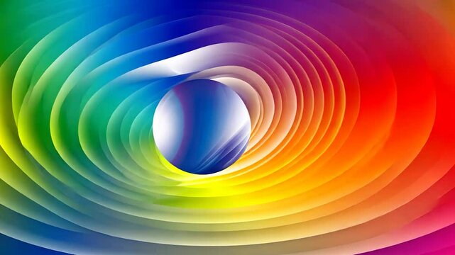 Colorful abstract swirl design with oval shapes