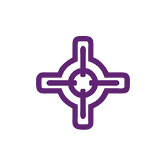 Obraz premium Target Icon: A simple graphic representation of a target, rendered in a minimalist style, perfect for designs related to precision, focus, and goals.