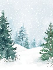 Winter background vector. Hand painted watercolor drawing for Christmas. and Happy New Year season. Background design for invitation, cards, social post, ad, cover, sale banner and invitation. illust