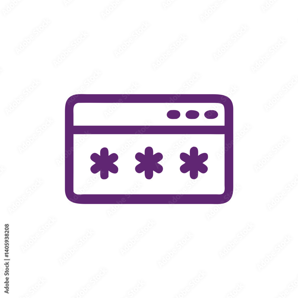 Poster password protection icon: a simple yet sophisticated visual representation of password security, per