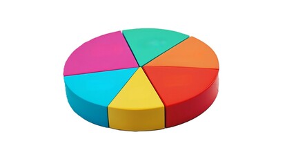 Obraz premium Marketing mix color coded pie chart representing strategic promotional element