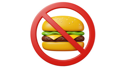 Isolated No Burger Sign, Prohibition