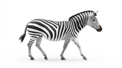 zebra isolated on white illustration