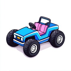 Colorful Cartoon Style Toy Car for Kids, Ideal for Fun and Imagination in Playtime Adventures