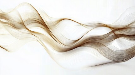 Flowing Lines of Brushed Gold Evoke a Minimalist Aesthetic Against a Simple White Background in This Elegant Design Concept