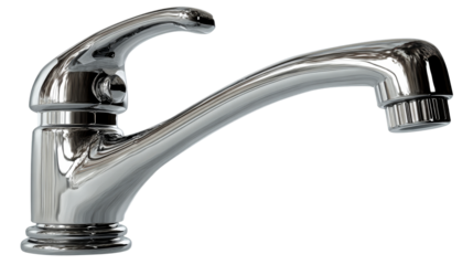 Modern chrome faucet with sleek design for kitchen use