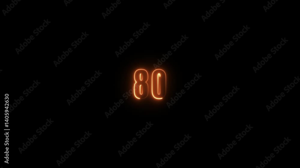 Poster abstract neon countdown number text background , abstract sports light out technology and with numbe